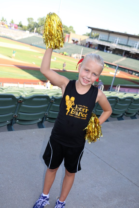 7.21.17 Reece_Cheer Performance TBones Game (2).JPG