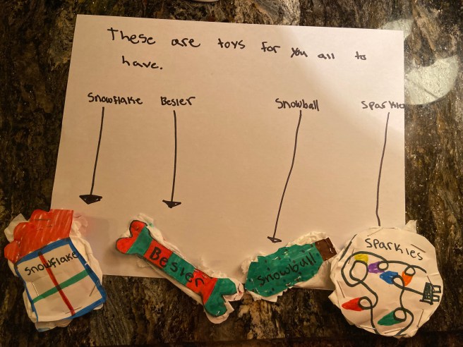 12.5.19 Gifts for our elf pets